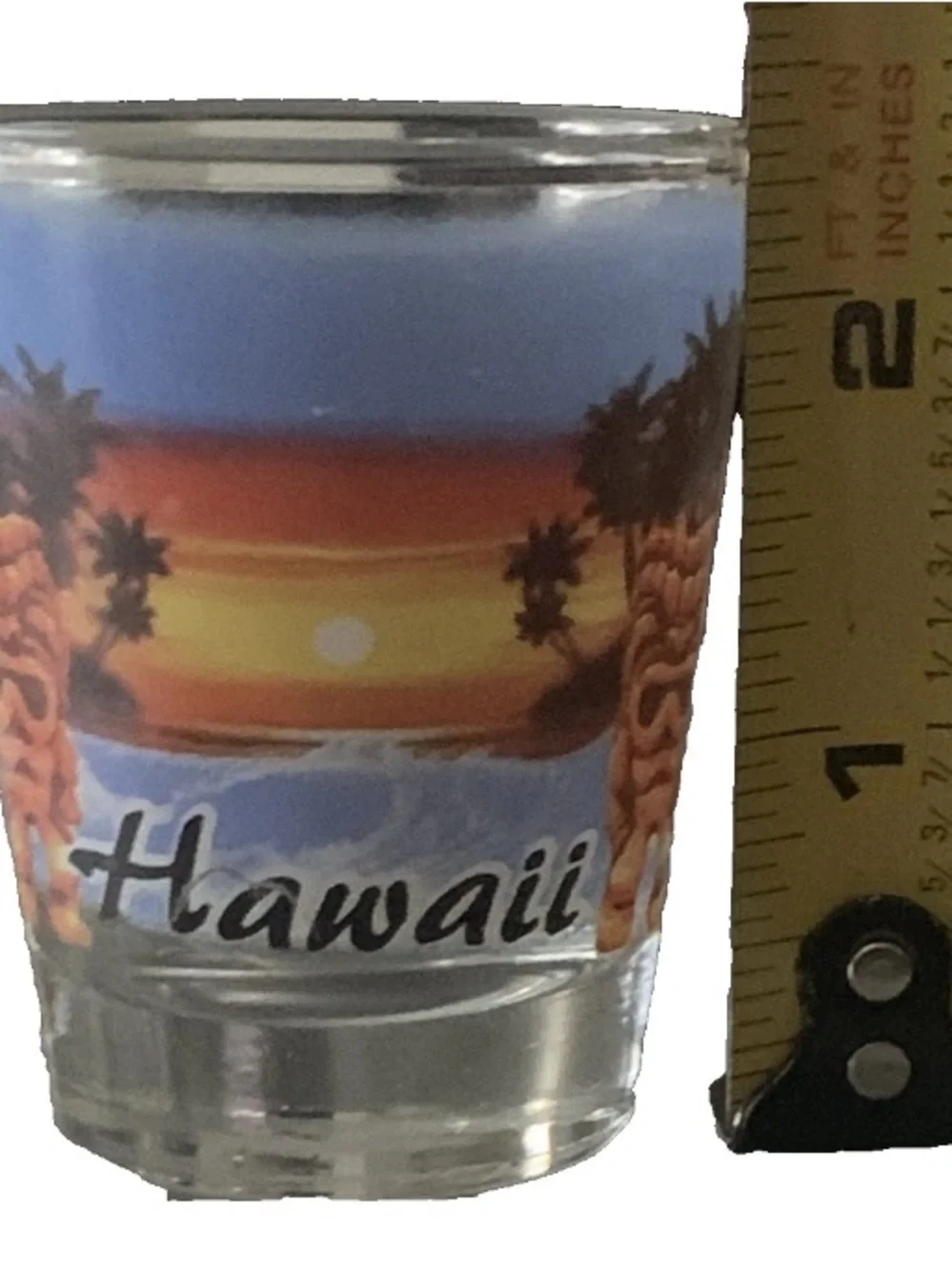 Vintage Hawaii Aloha Tiki Design Shot Glass Shotglass